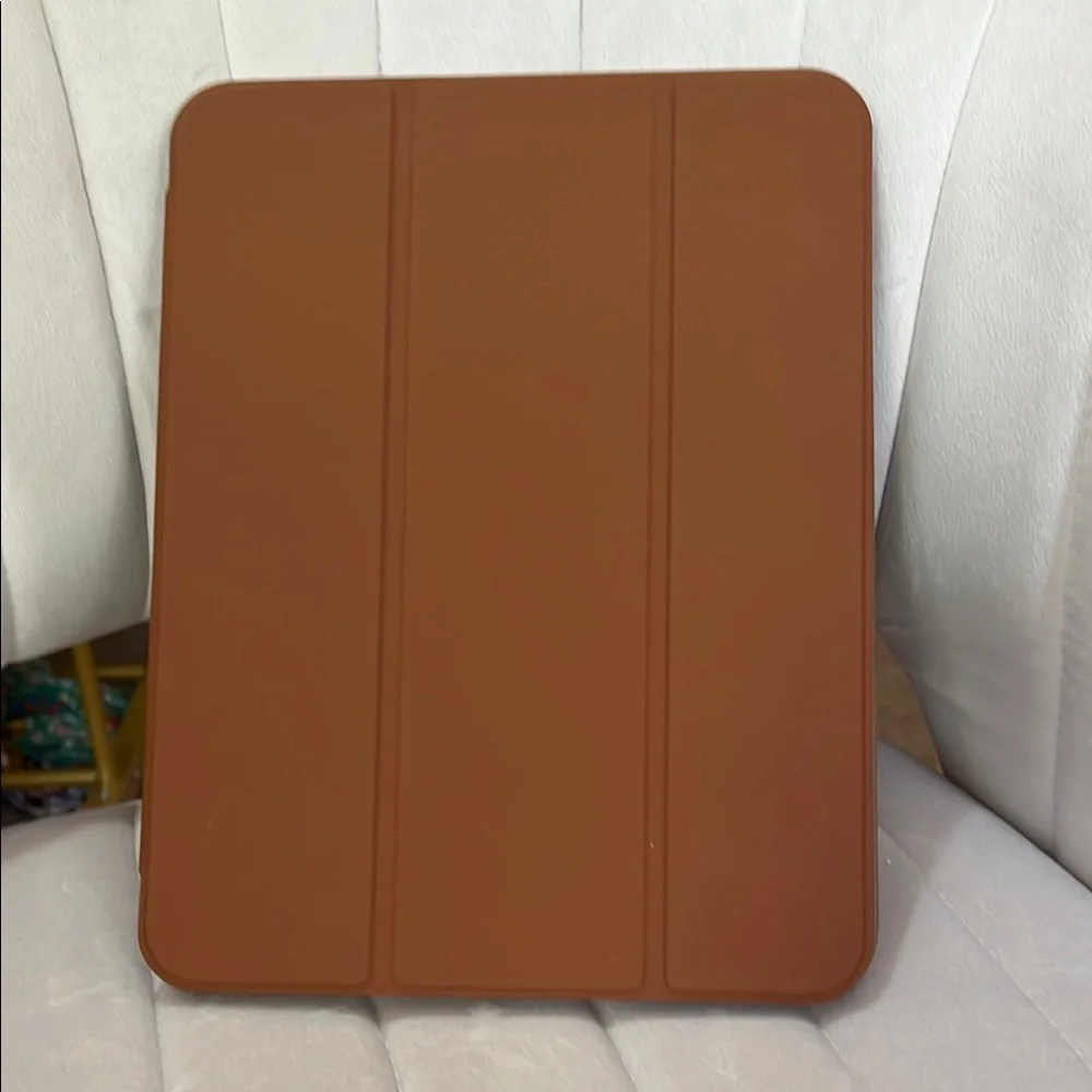Brown Leather Folio Tablet Cover with Slim Profile